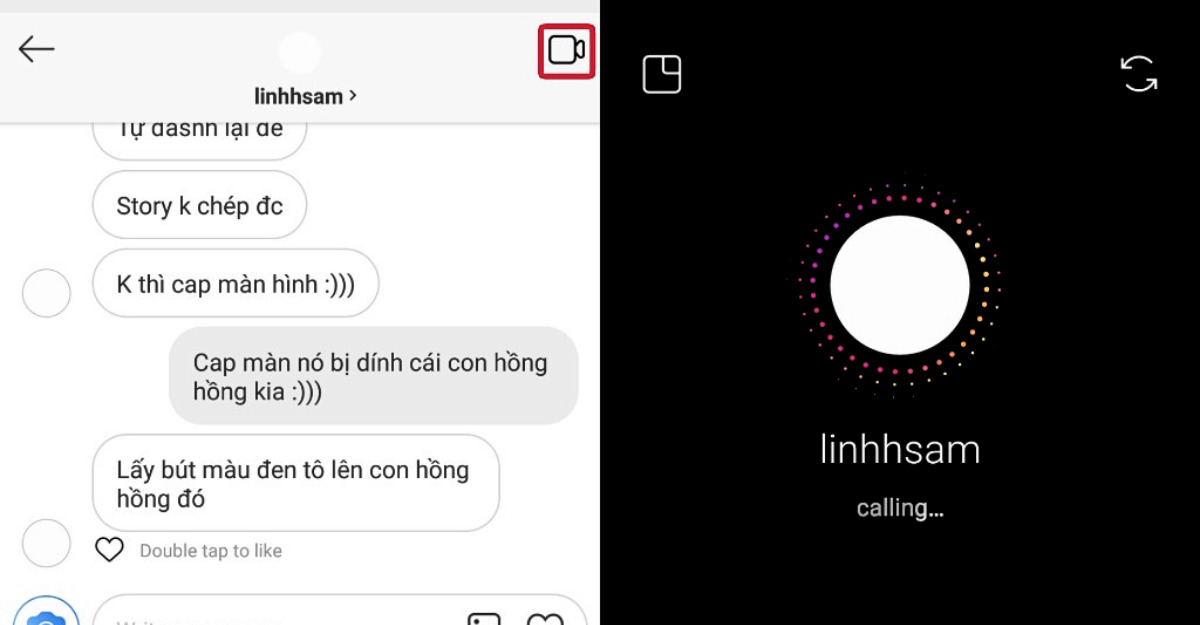 Nhấn biểu tượng video call- Limoseo
