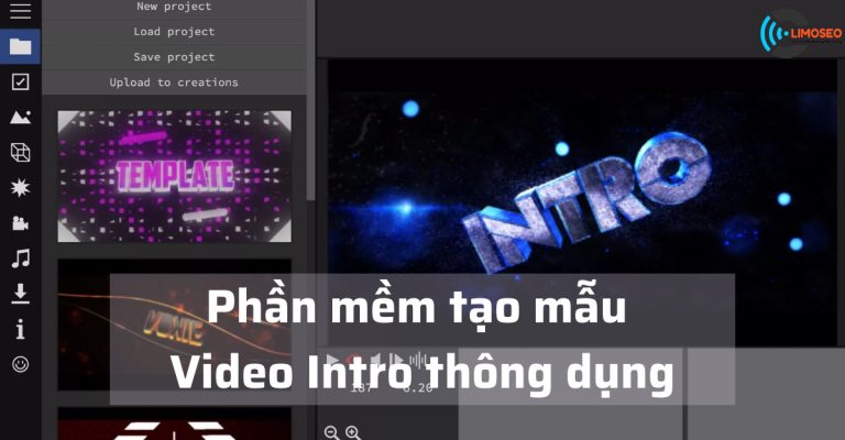 phần mềm tạo mẫu Video Intro thông dụng