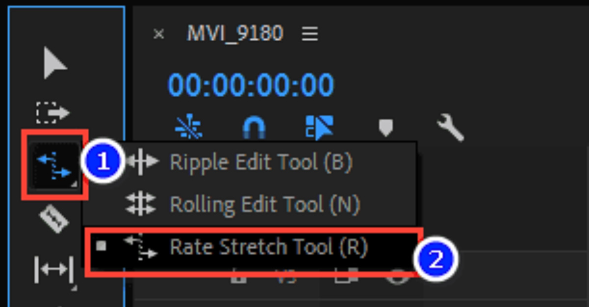 Sử dụng Rate Stretch Tool