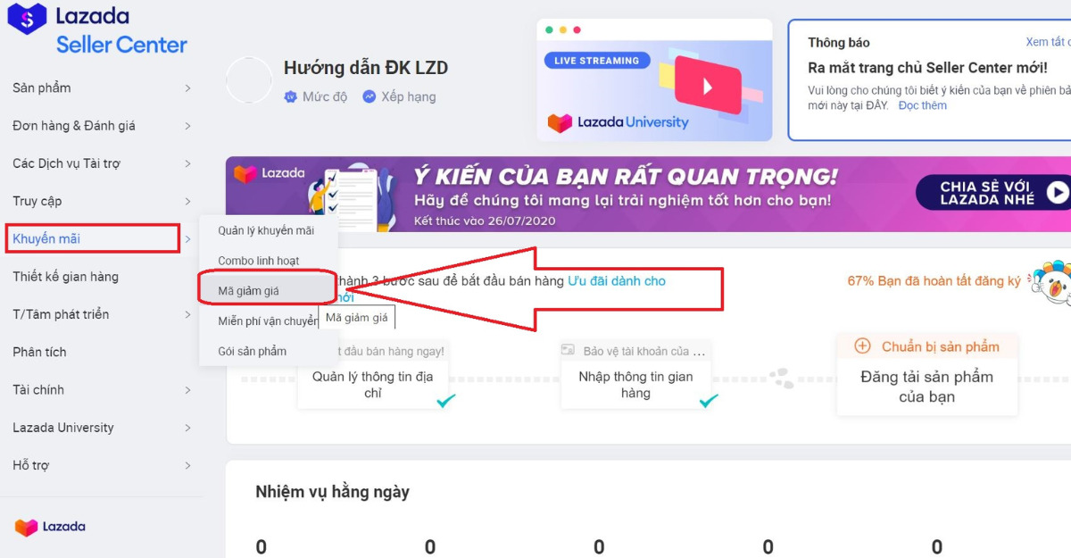Tạo mã giảm giá, ưu đãi- Limoseo