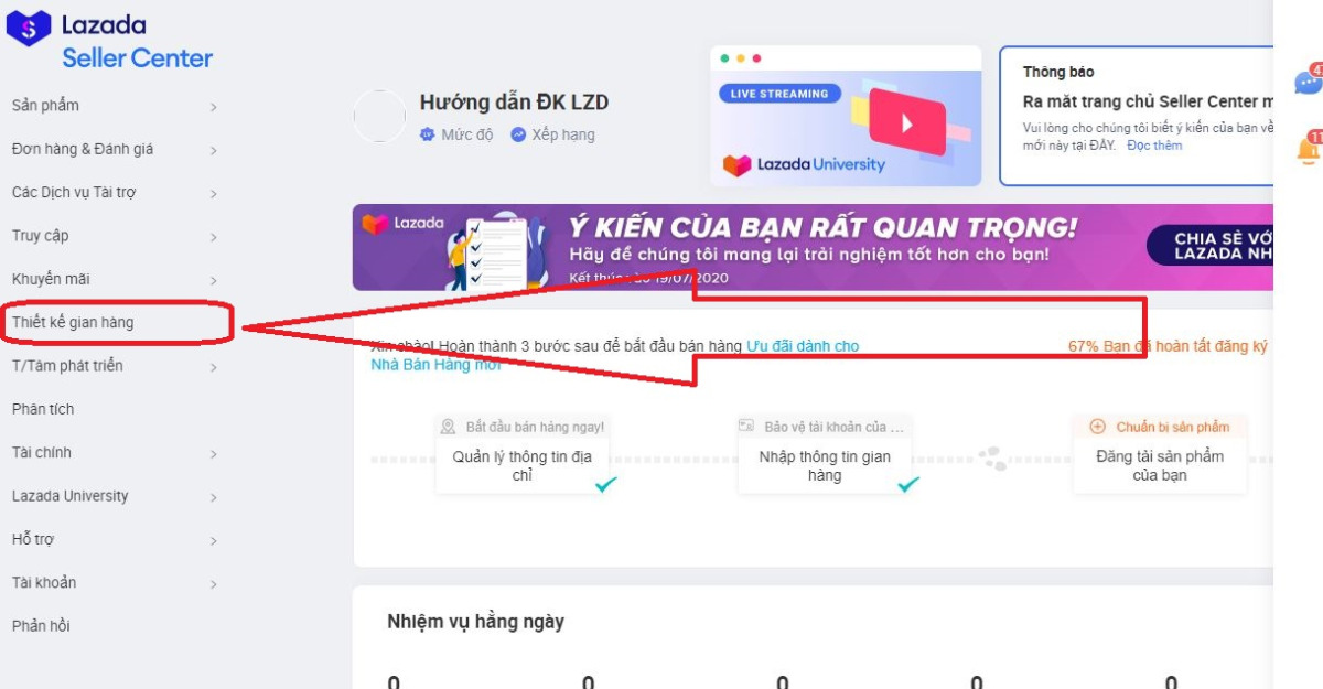 Thiết kế gian hàng trên Lazada là gì- Limoseo