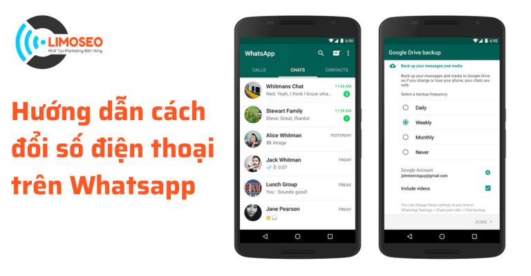 Cách đổi số điện thoại trên Whatsapp