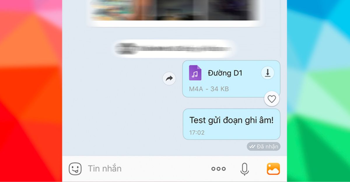 Cách gửi file ghi âm trên zalo trên Android (với file ghi âm)