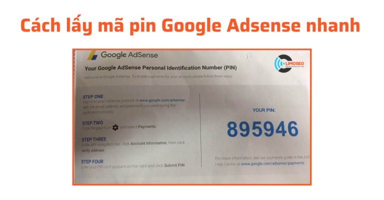 Cách lấy mã pin Google Adsense