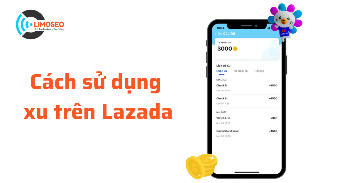 Cách sử dụng xu trên lazada