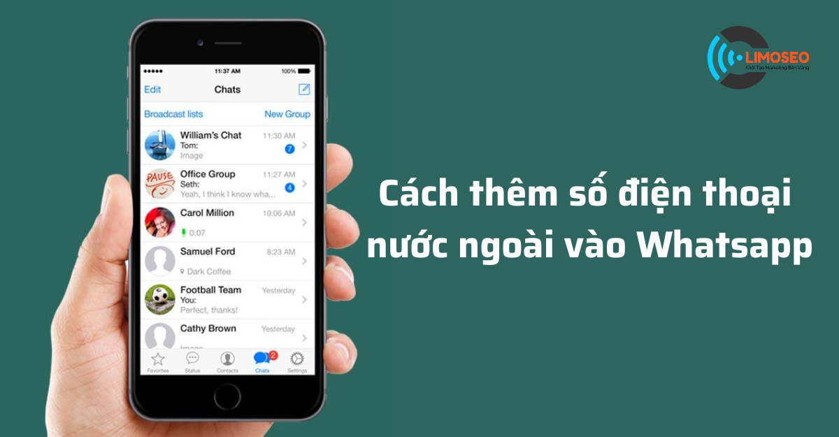 Cách thêm số điện thoại nước ngoài vào Whatsapp