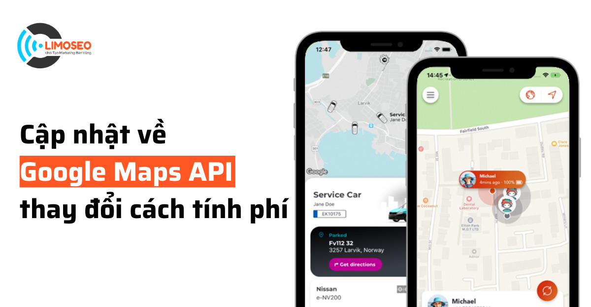 Cập nhật về Google Maps API thay đổi cách tính phí