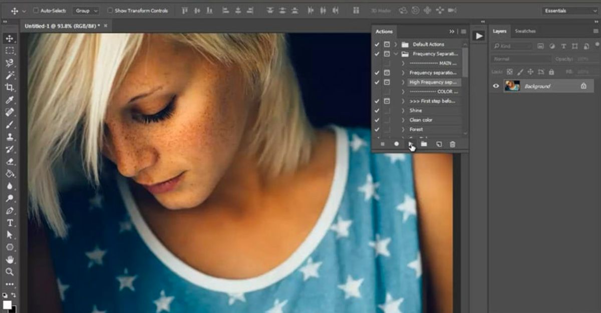 Chỉnh mịn da trong Photoshop bằng Frequency Separation