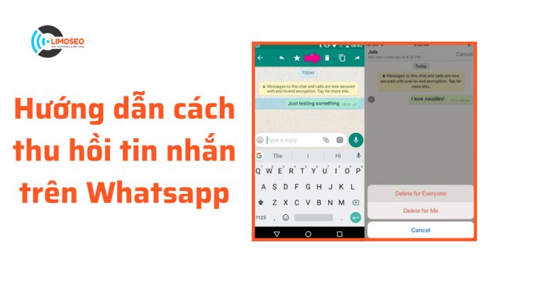 Hướng dẫn cách thu hồi tin nhắn trên Whatsapp