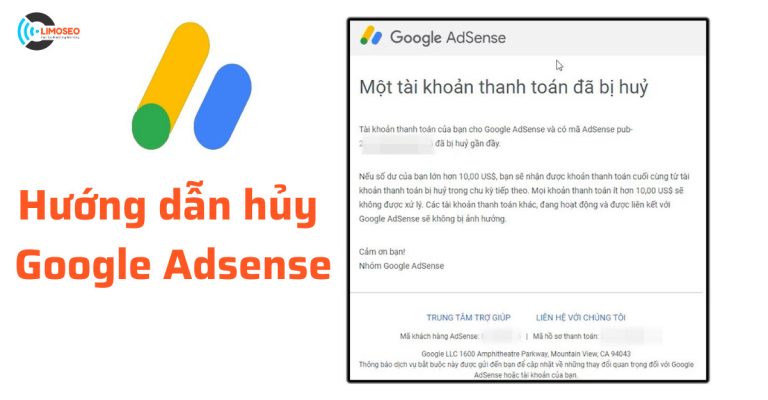 Hướng dẫn hủy Google Adsense