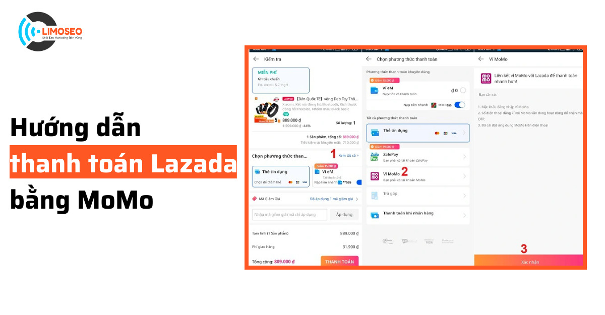 Hướng dẫn thanh toán Lazada bằng MoMo