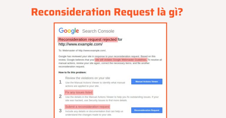 Reconsideration Request là gì