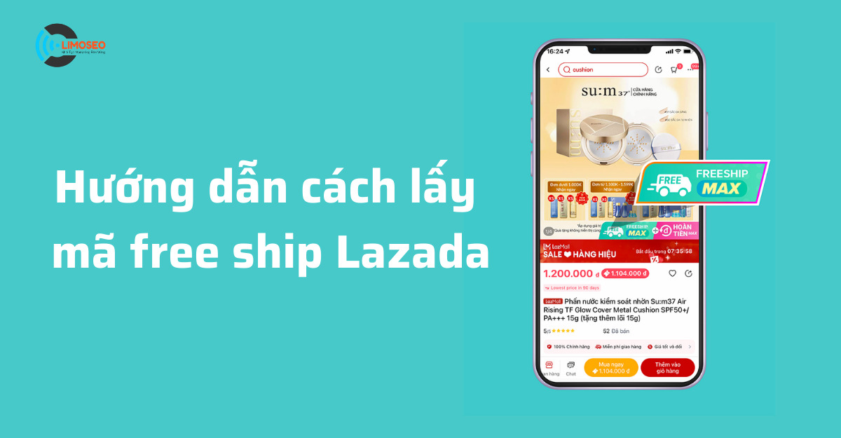 cách lấy mã free ship lazada