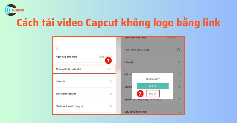 cách tải video Capcut không logo bằng link