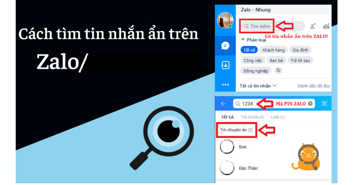 Cách tìm tin nhắn ẩn trên zalo bằng Mã PIN