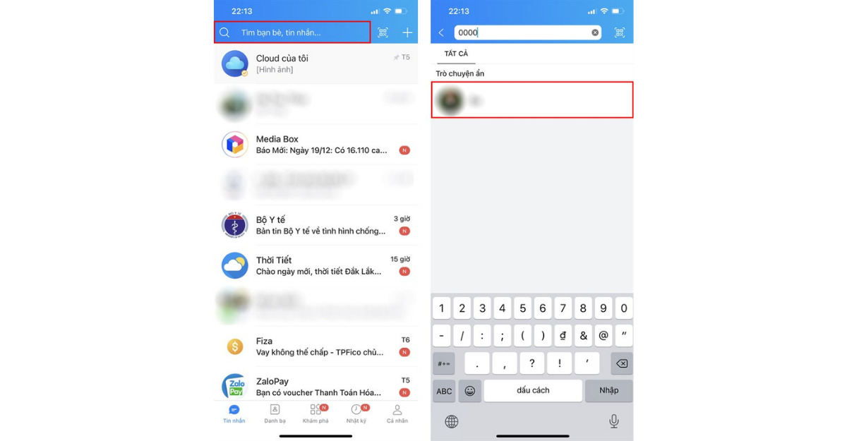 Cách tìm tin nhắn ẩn zalo còn sót lại