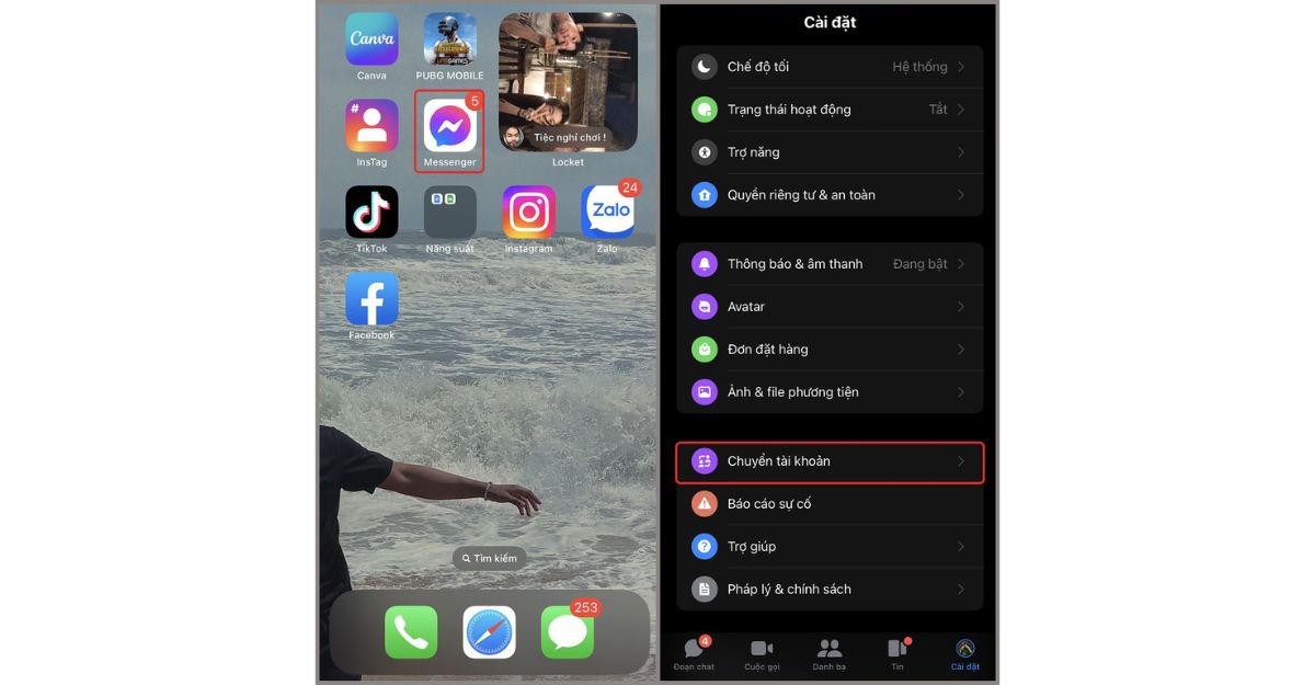Cách xoá tài khoản messenger trên iphone một cách đơn giản