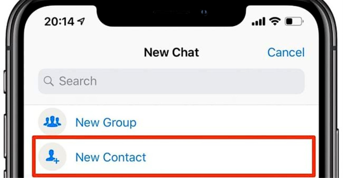 Chọn new contact