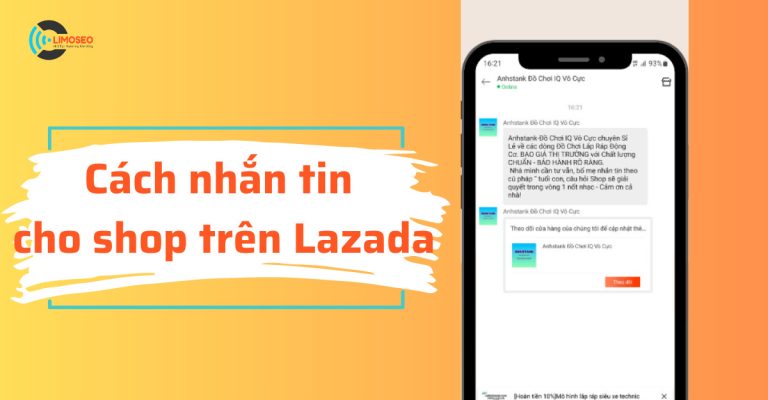 hướng dẫn cách nhắn tin cho shop trên lazada