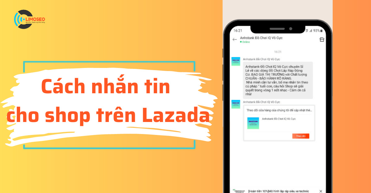 hướng dẫn cách nhắn tin cho shop trên lazada