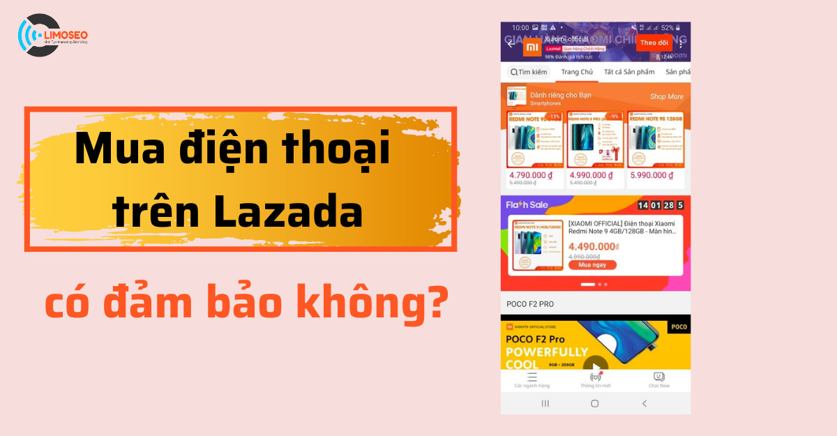 mua điện thoại trên lazada có đảm bảo không