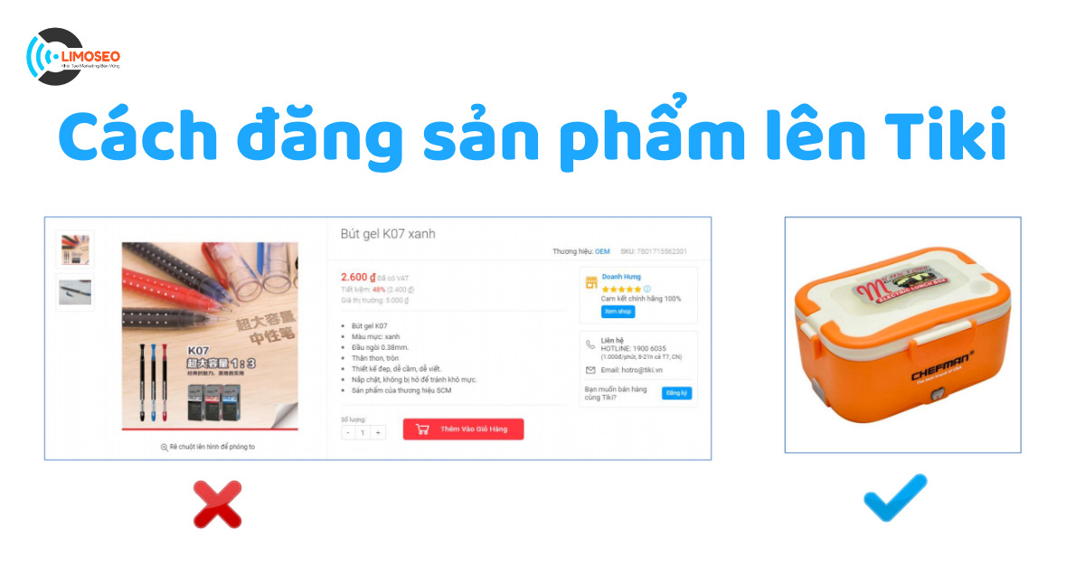 Cách đăng sản phẩm lên Tiki