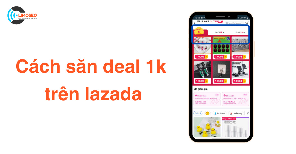 Cách săn deal 1k trên lazada