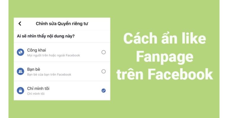 cách ẩn lượt like trên fanpage