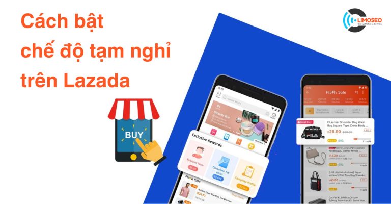 cách bật chế độ tạm nghỉ trên lazada