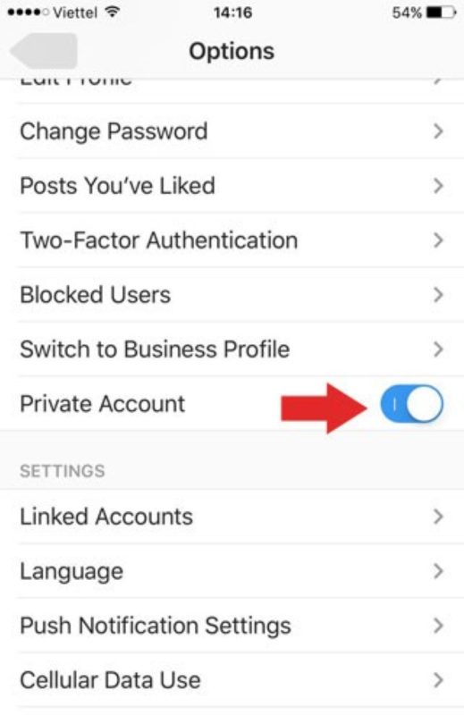Cách bật/tắt PRV trên Instagram