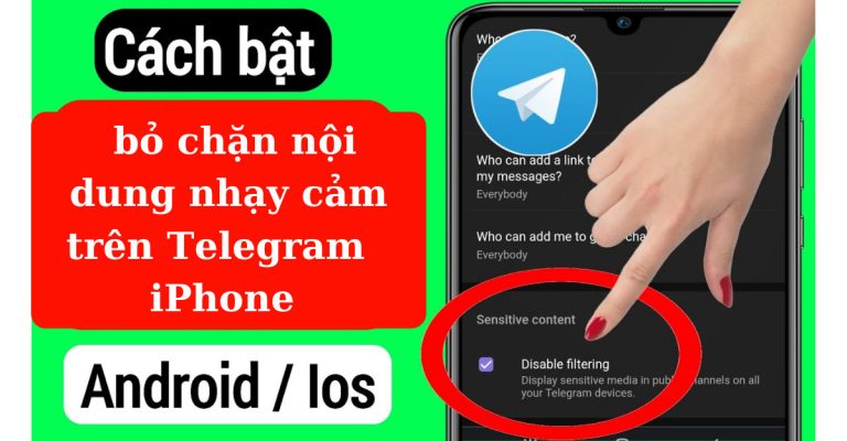 Cách bỏ chặn nội dung nhạy cảm trên Telegram iPhone
