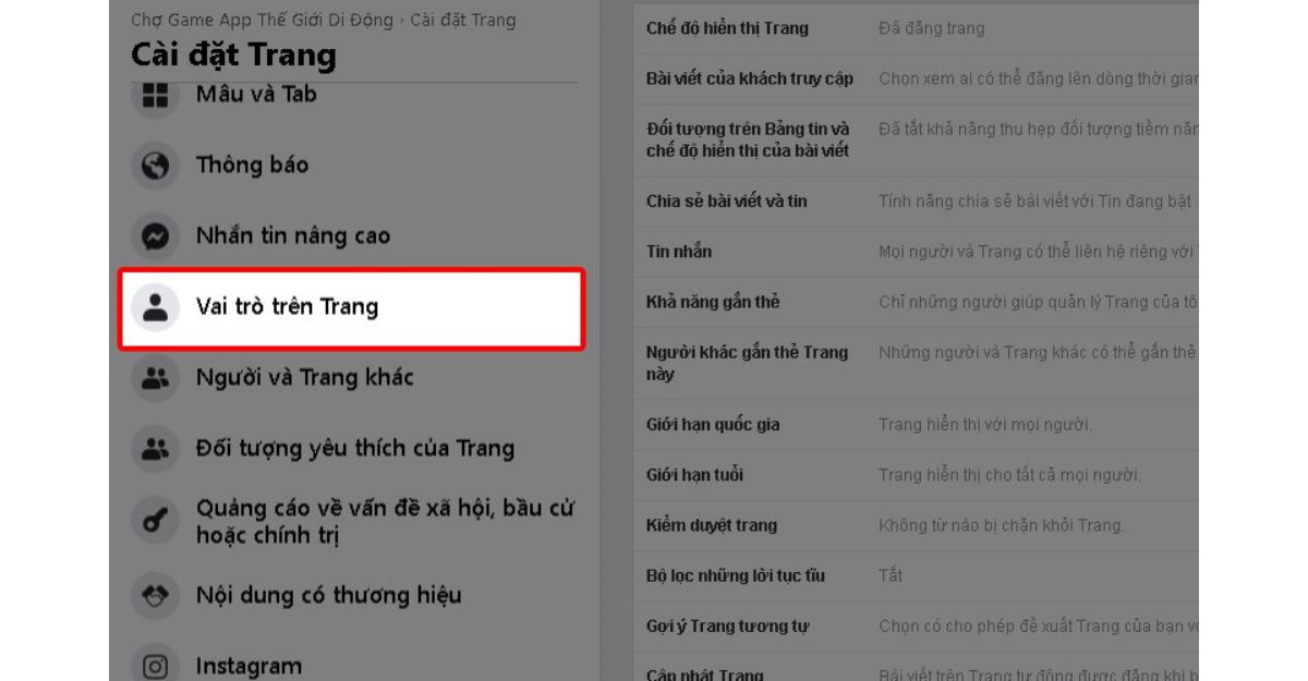 Cách chuyển Fanpage sang Facebook khác bằng máy tính