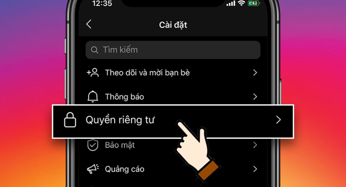 Cách chuyển tài khoản Instagram sang chế độ PRV