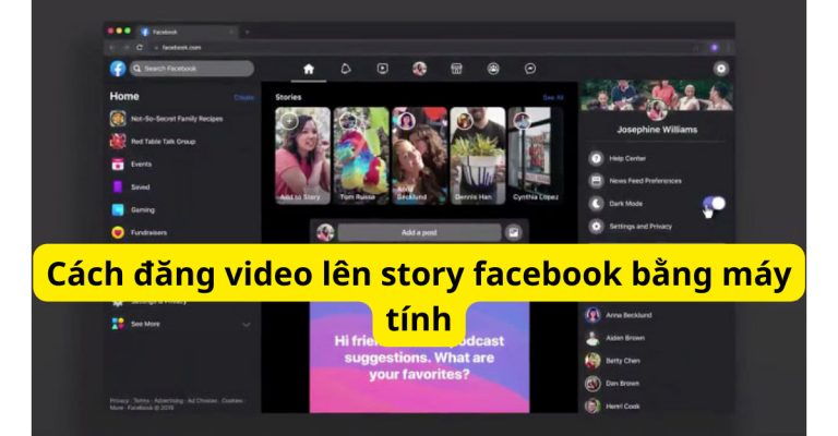 cách đăng video lên story facebook bằng máy tính