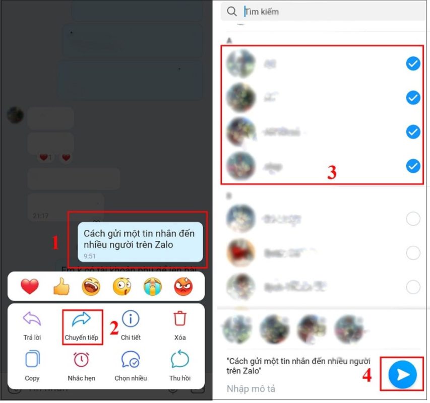 cách gửi tin nhắn Zalo hàng loạt cho nhiều người bằng điện thoại