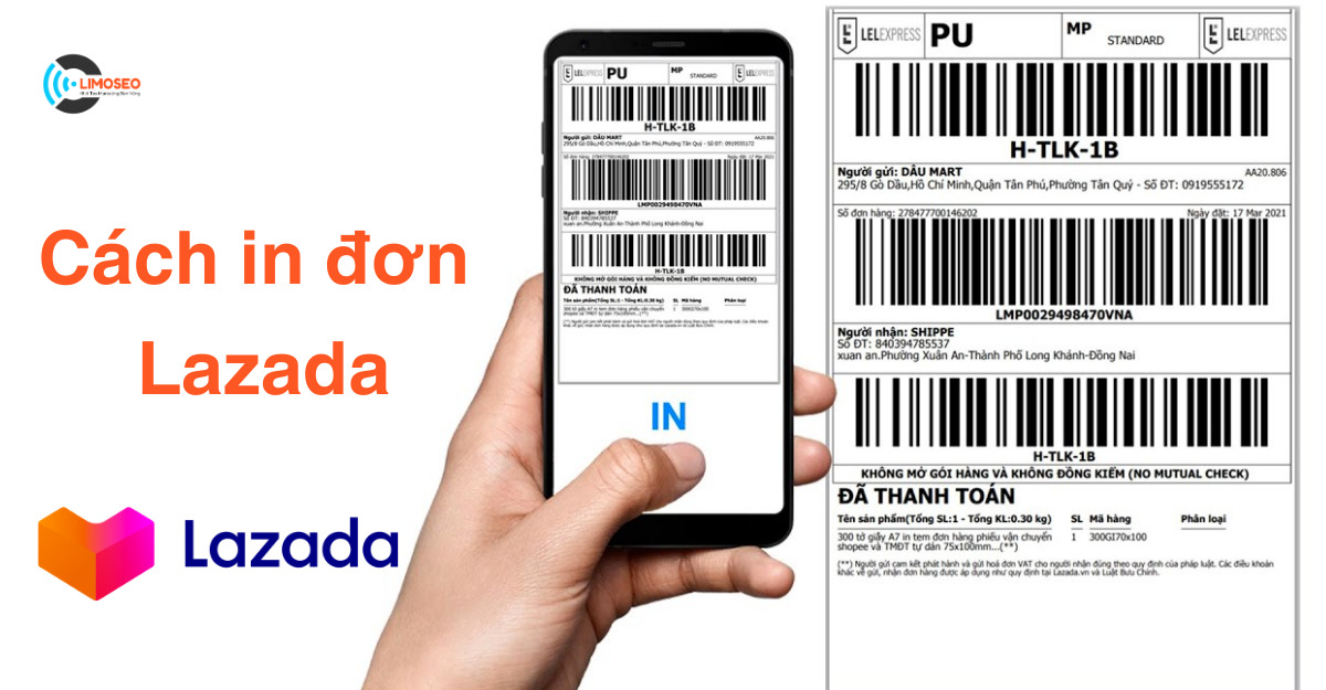 cách in đơn Lazada