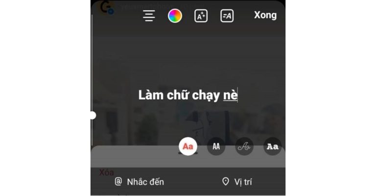 cách làm chữ chạy trên story facebook