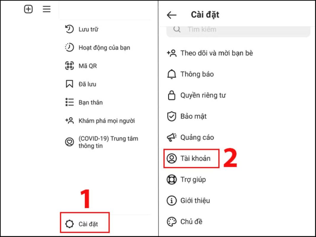 cách quay về tài khoản cá nhân instagram 2023