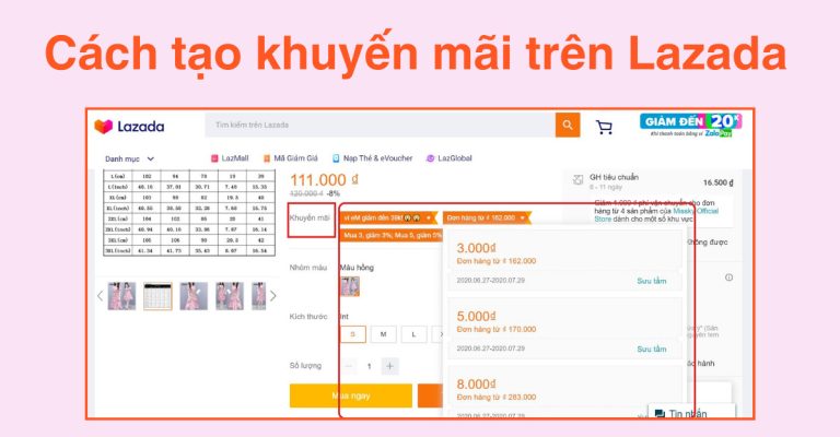 cách tạo khuyến mãi trên lazada
