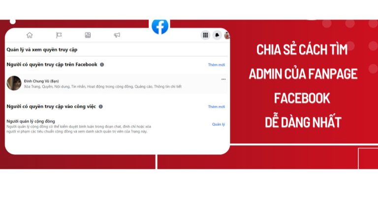 cách tìm admin của fanpage facebook
