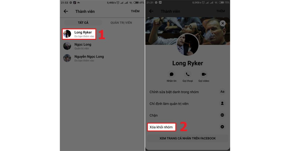 Cách xóa thành viên khỏi nhóm Messenger trên điện thoại Android