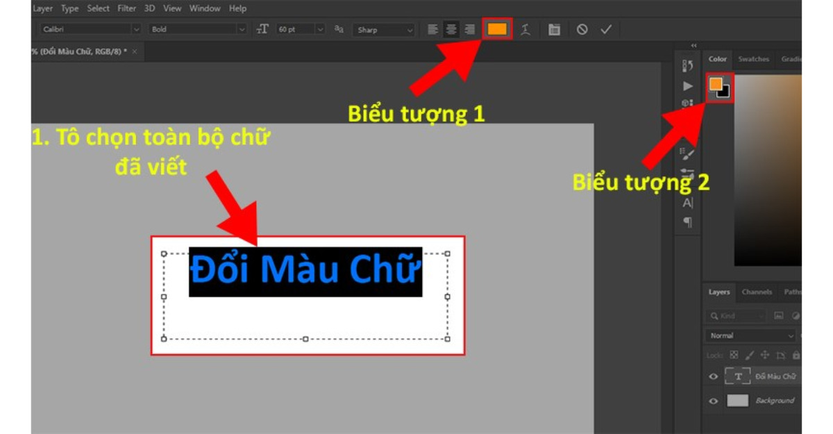 Đổi màu chữ