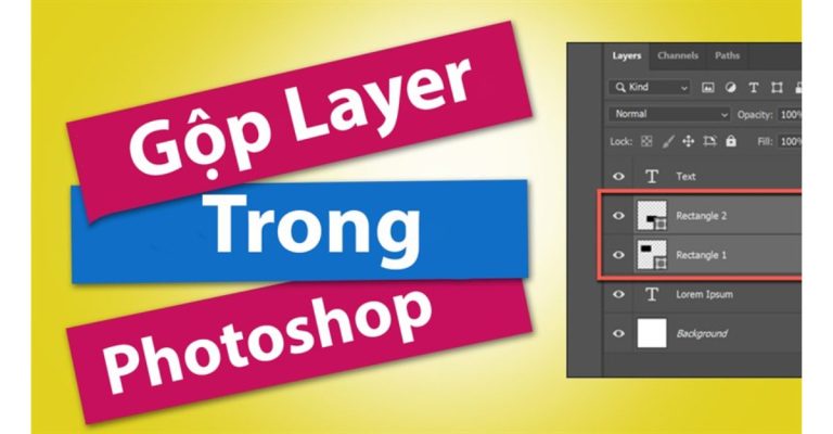 gộp layer trong Photoshop