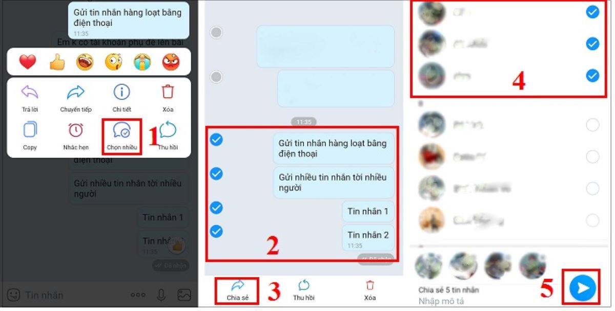 hướng dẫn gửi nhiều tin nhắn Zalo cho nhiều người bằng điện thoại