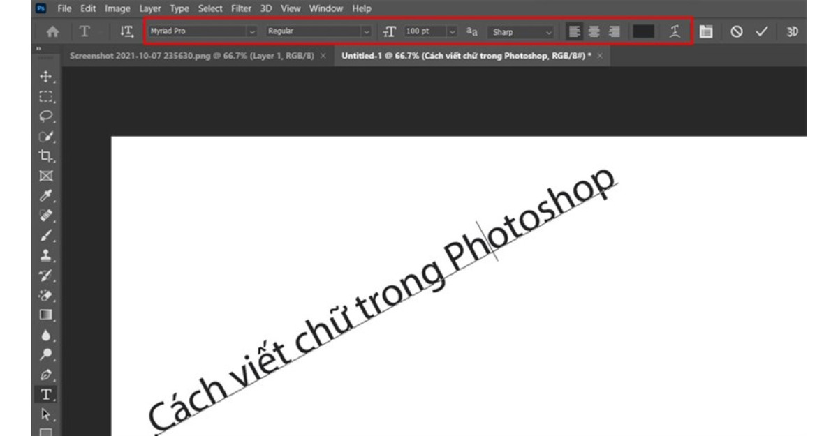 Hướng dẫn viết chữ trong Photoshop