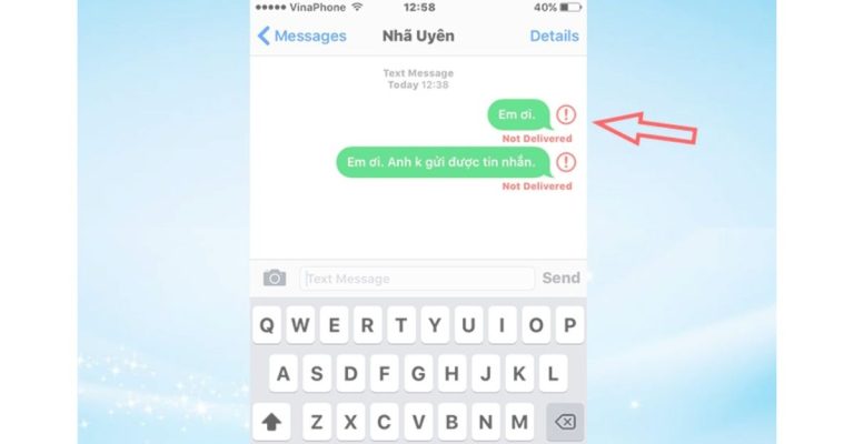 messenger không gửi được tin nhắn