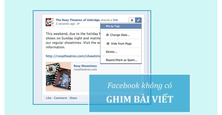 tại sao không ghim được bài viết trên trang cá nhân