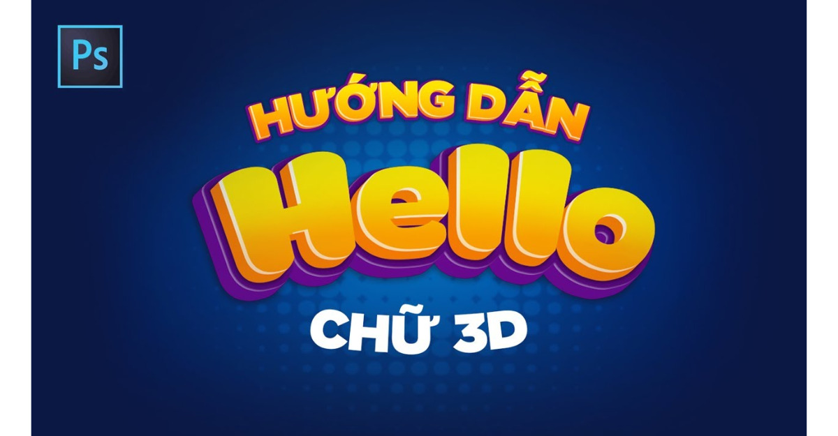 tạo chữ 3d trong Photoshop