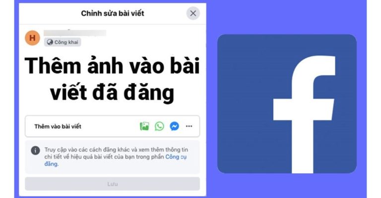thêm ảnh vào bài viết đã đăng trên fanpage