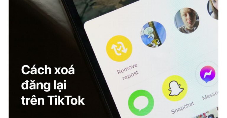 xoá bài đăng lại trên tiktok